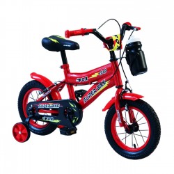 Bicicleta Rosie cu Sticla de Apa Neagra pentru Copii - 12