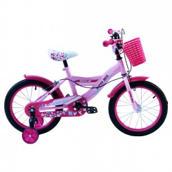 Bicicleta Roz cu Cos Fucsia pentru Copii -  16