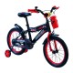 Bicicleta Neagra cu Sticla de Apa Rosie pentru Copii - 16"