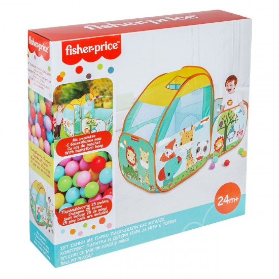 Set Cort pentru Copii cu Piscina si Bile de Joaca - Fisher Price