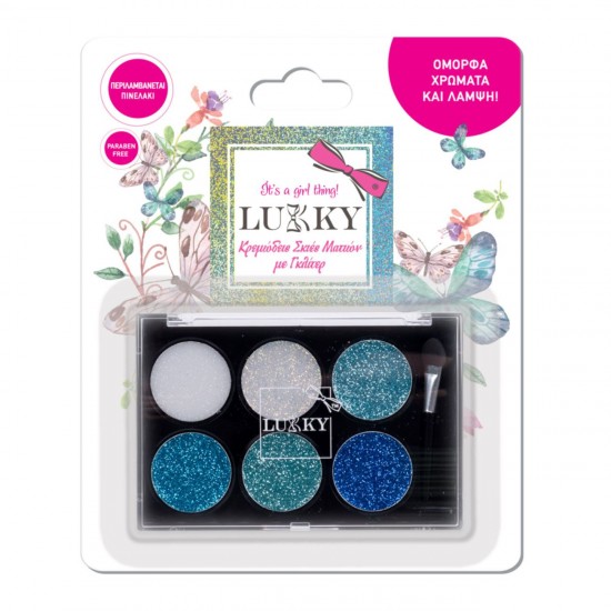 Lucky Paleta Fard de Ochi 6 Culori cu Glitter - Giochi Preziosi