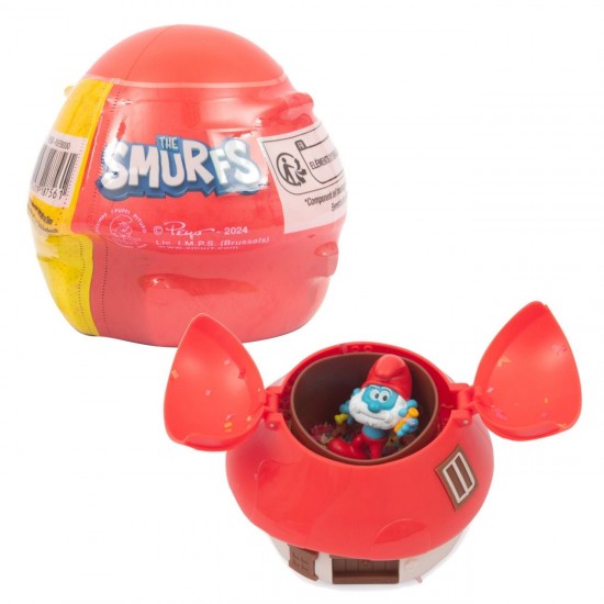 Strumfi Casa Ciuperca cu Confetti & Figurina Surpriza - Giochi Preziosi