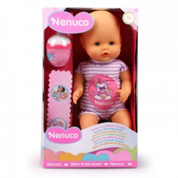 Papusa Nenuco cu Biberon & Jucarie Zornaitoare - Giochi Preziosi