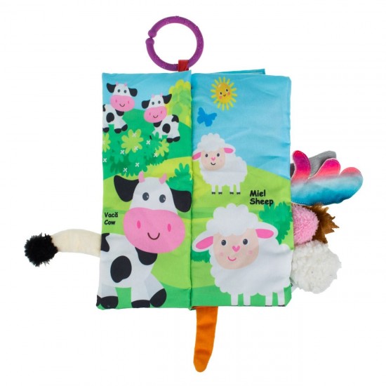 Carte Textila cu Animale & Cozi 3D Suspendabila pentru Copii