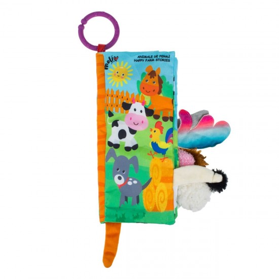 Carte Textila cu Animale & Cozi 3D Suspendabila pentru Copii