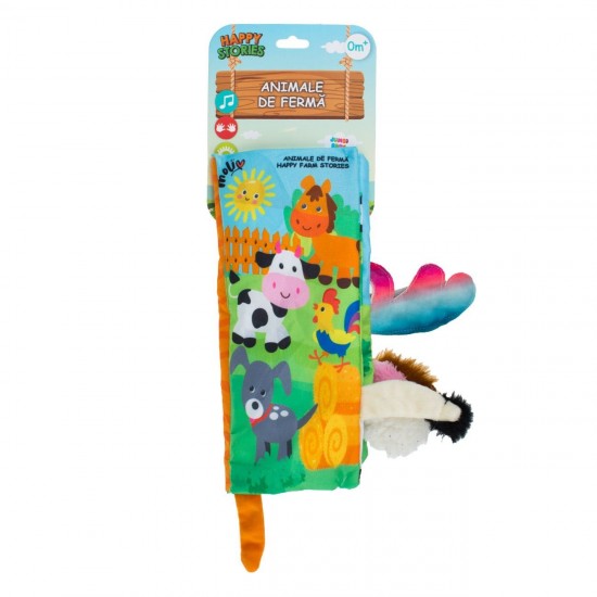 Carte Textila cu Animale & Cozi 3D Suspendabila pentru Copii