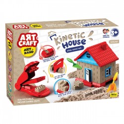Set Creativ cu Nisip Kinetic Casa - 12 piese