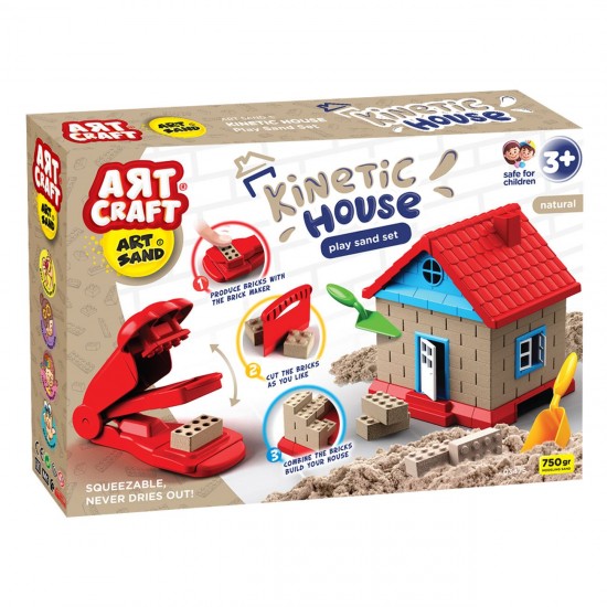 Set Creativ cu Nisip Kinetic Casa - 12 piese