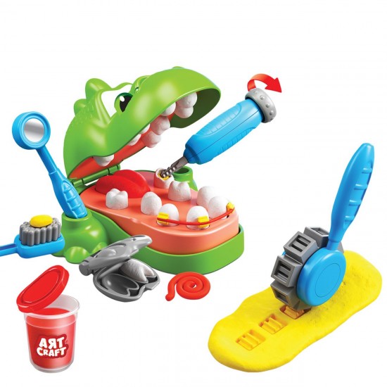 DOH Set Plastilina Stomatolog Dinozauri cu Dough & Accesorii - 6buc