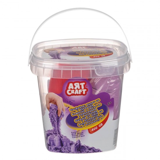 Nisip Creativ in Galeata Mov & Lopatica 400g