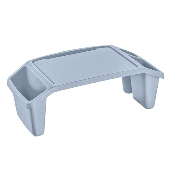 Banca Masuta Laptop din Plastic Bleu 59,5x30,3x21,1cm