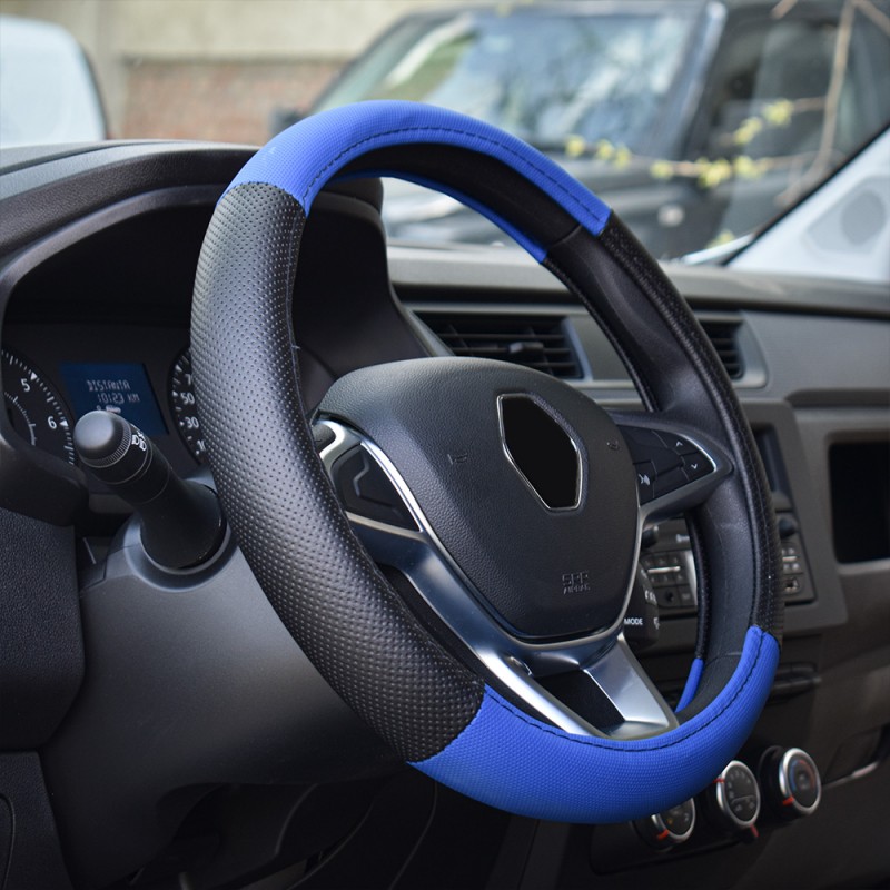 Husa Volan Albastru Si Negru 37-39 Cm