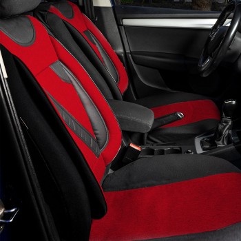 Set Huse Scaun Nero Rosu