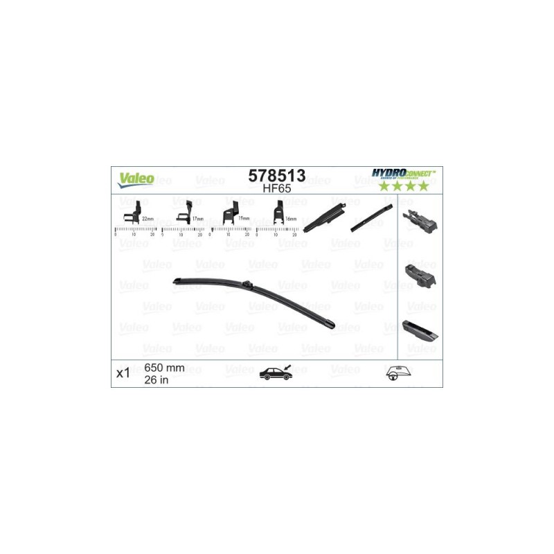 Stergator Valeo Hydroconnect Hf-Hr 650 Mm