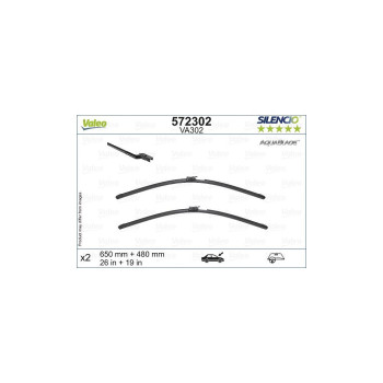 Set Stergatoare Valeo Silencio Aquablade 650/480 Mm