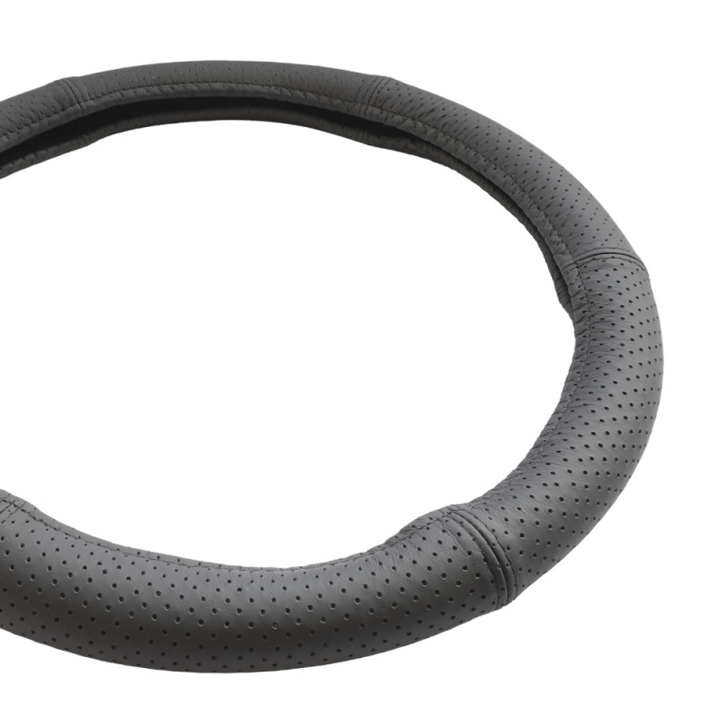 Husa Volan Piele Naturala Perforata Negru 37-39 Cm