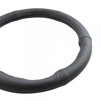 Husa Volan Piele Naturala Semi Perforata Negru 44-46 Cm