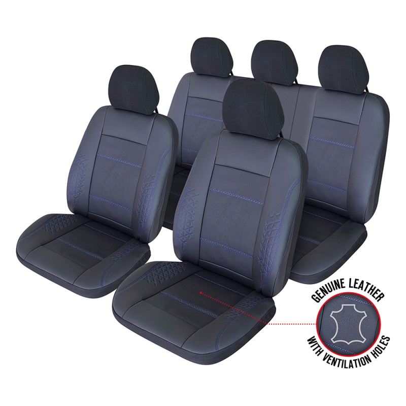 Set Huse Scaun Exclusive Leather Atlas Negru Umb-B