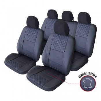 Set Huse Scaun Exclusive Leather Queen Negru Umb-B