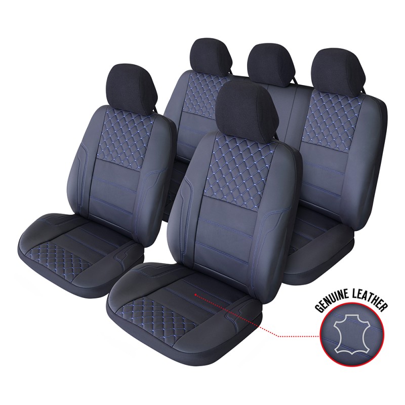 Set Huse Scaun Exclusive Leather Queen Negru Umb-B