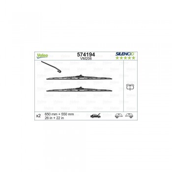 Set Stergatoare Valeo Silencio Conventional 650/550 Mm Vm206