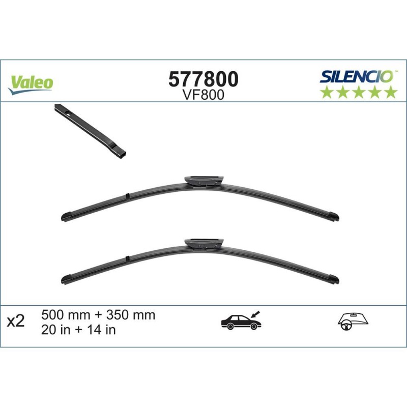 Set Stergatoare Valeo Silencio Fb Oe 500/350 Mm Vf800