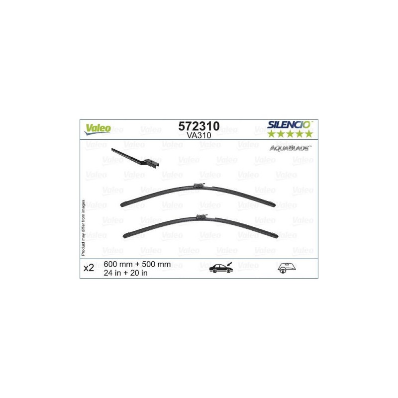 Set Stergatoare Valeo Silencio Aquablade 600/500 Mm Va310