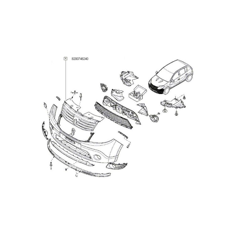 Grila Radiator Log. Facelift 8200748240