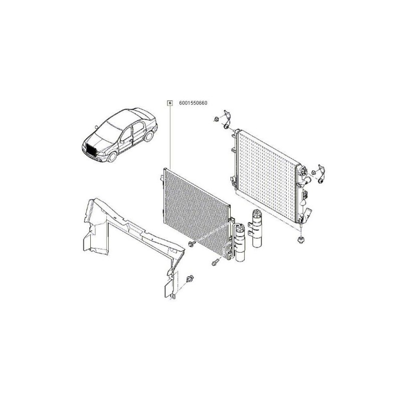 Condensor 1.4/1.6 6001550660