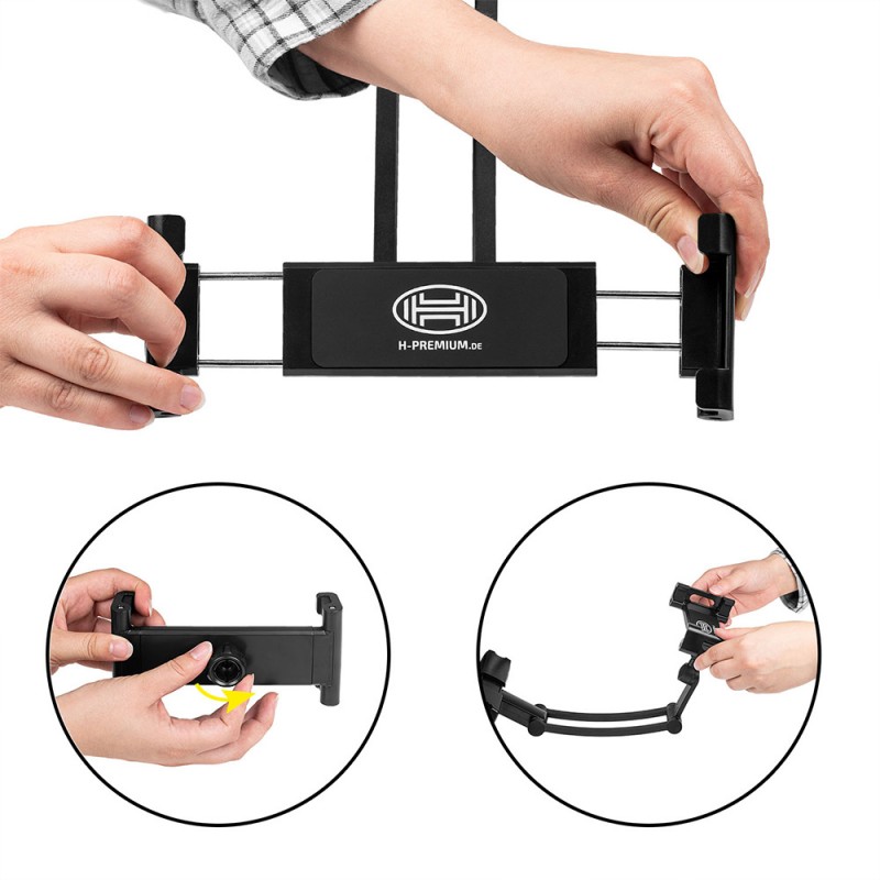 Suport Auto Flexibil Premium Pentru Tableta Cu Prindere In Tetiera