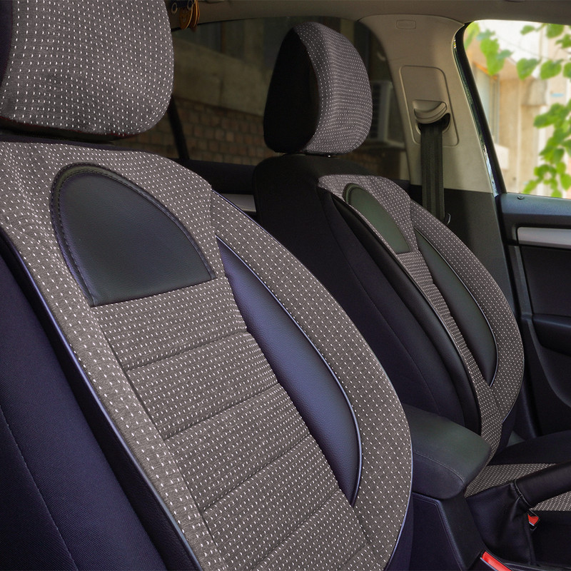 Set Huse Scaun Racing Gri - Negru