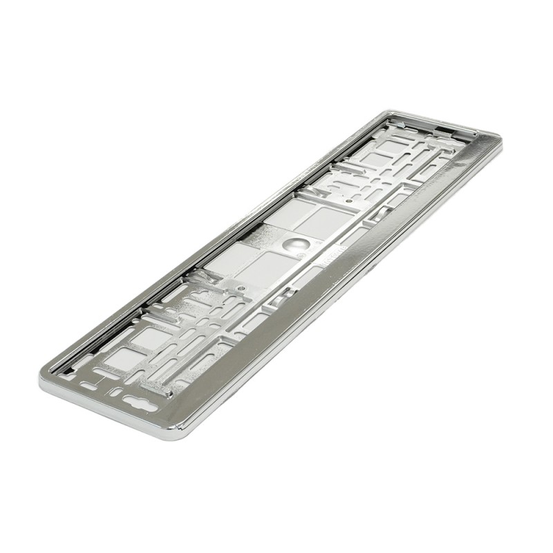 Suport Numar Inmatriculare Mega Drive Metalizat Silver 1 Buc