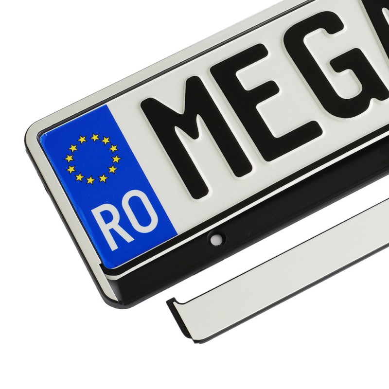 Suport Numar Inmatriculare Mega Drive Chrome Brush 1 Buc