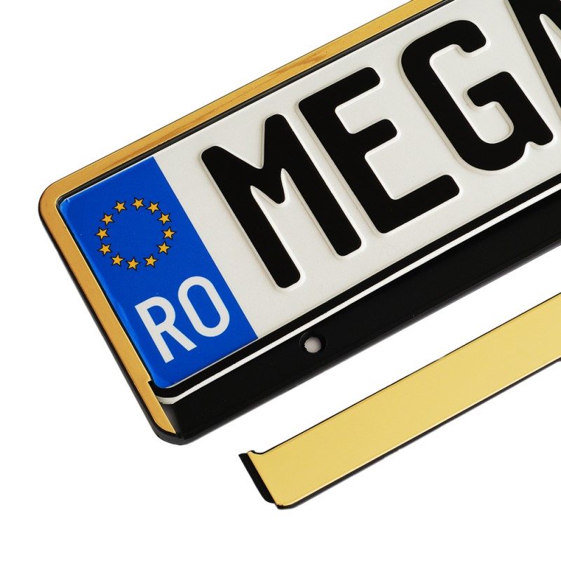 Suport Numar Inmatriculare Mega Drive Gold 1 Buc