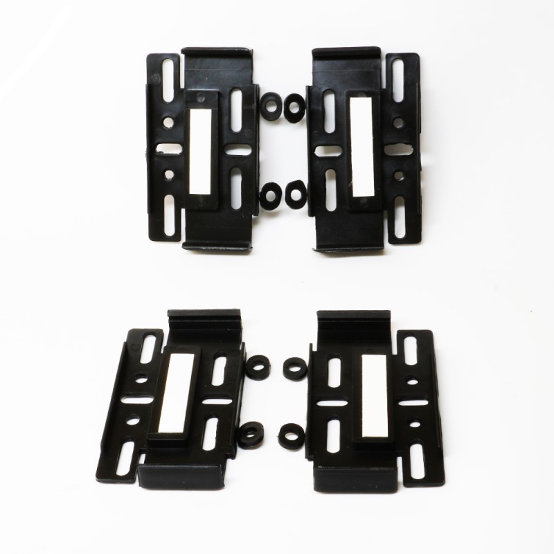 Suport Numar Inmatriculare Mega Drive Fara Rame Set 4 Buc (Fata + Spate) Negru