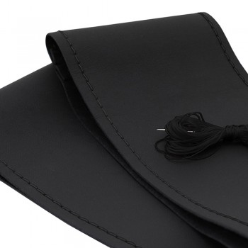 Husa Volan Cu Snur Piele Naturala Negru 37-38 Cm