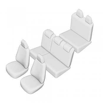 Set Huse Scaun Umbrella Pentru Dacia Logan Mcv 7 Locuri 2004-2013 (Bancheta Fractionata) Tip 2 Cu Tetiere In Forma De L