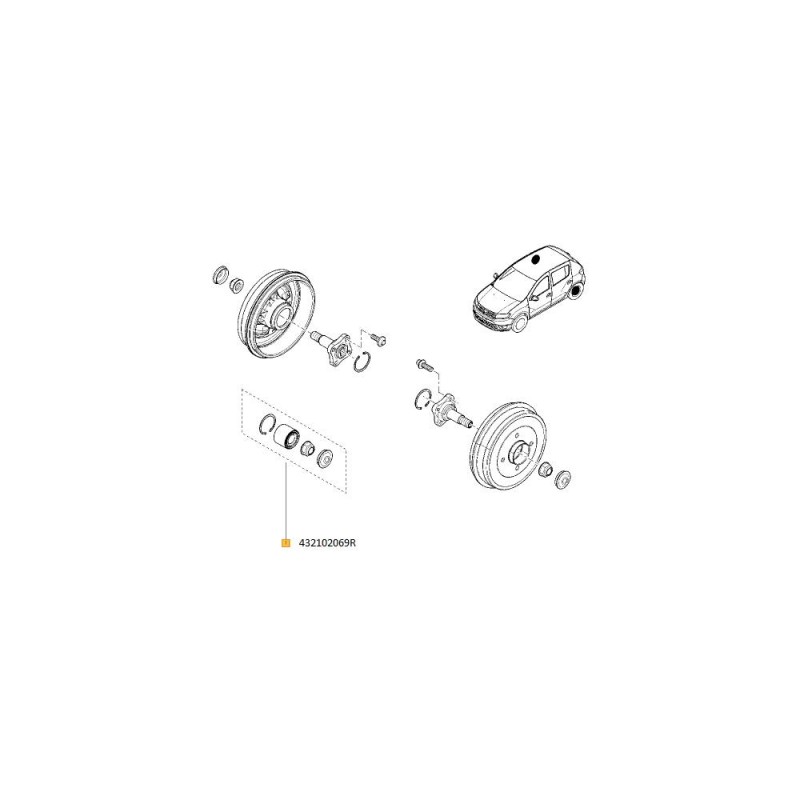 Kit Rulment Roata Spate 432102069R
