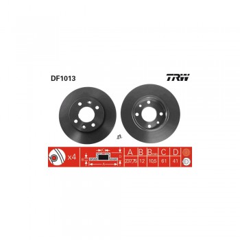 Disc Frana Neventilat Fata 238X12 Df1013