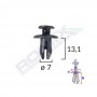 Clips Fixare Pentru Mazda/Suzuki 7X13.1Mm - Negru Set 10 Buc