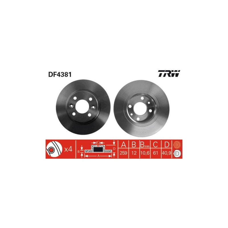 Disc Frana Neventilat Fata 259X12 - Ps Df4381
