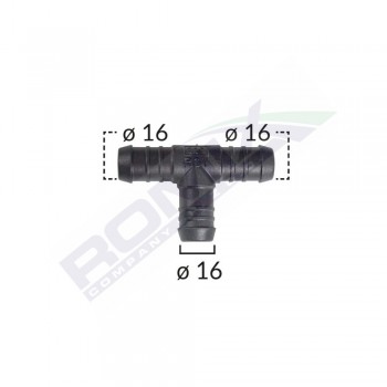 Conector Teu Furtun Conducte Diametru 16 Mm Set 5 Buc