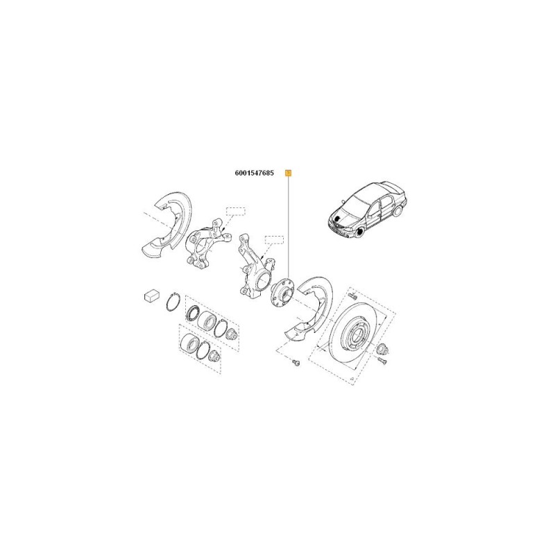 Butuc Roata Fata 1.4/1.6 6001547685