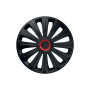 Set Capace Roti 14` Negre Cu Inel Rosu Trend