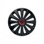 Set Capace Roti 16` Negre Cu Inel Rosu Trend