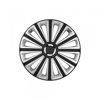 Set Capace Roti 16` Silver&Black Cu Inel Cromat Trend