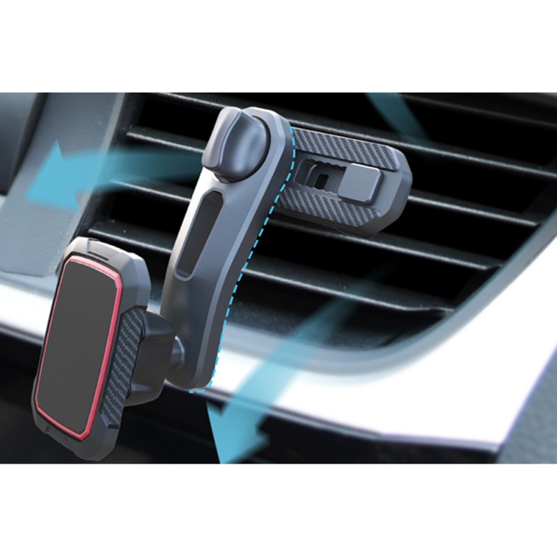 Suport Telefon Magnetic Auto Cu Fixare In Grila De Ventilatie Si Brat Reglabil