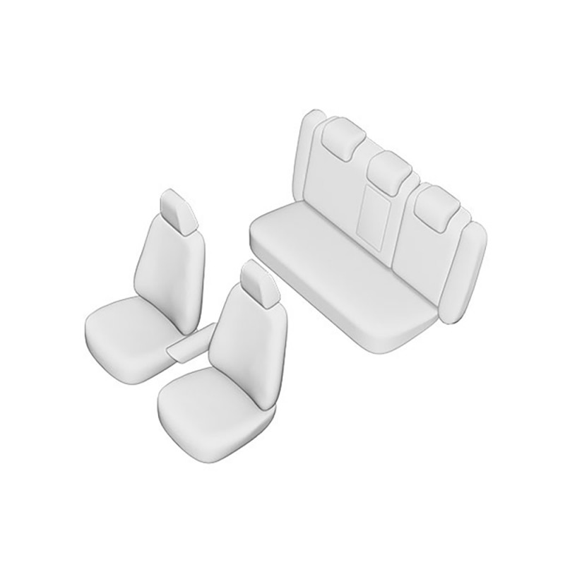 Set Huse Scaun Umbrella Pentru Vw Cc 2008-2017 (Bancheta Fractionata) Cu Tetiere Spate In Forma De L