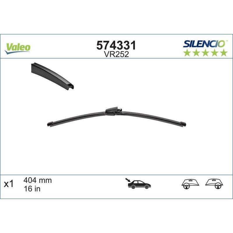 Stergator Luneta Valeo Silencio Flat 405 Mm Vr252