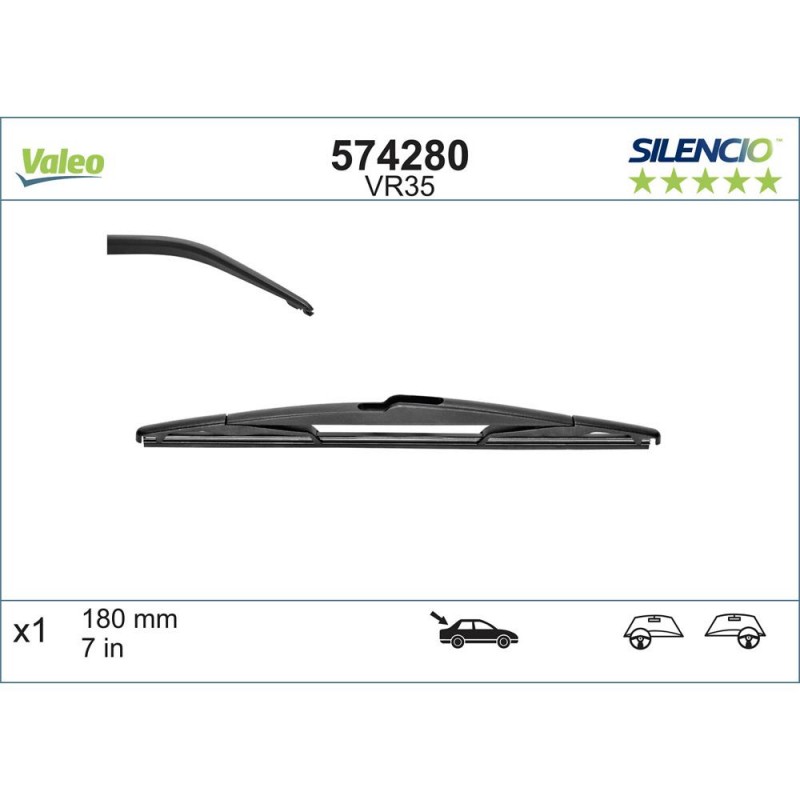 Stergator Luneta Valeo Silencio Conventional 180 Mm Vr35